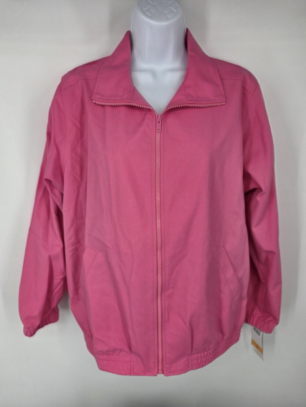 Koret Vintage Pink Bomber Jacket Small NWT Track Windbreaker Poplin Grandmacore